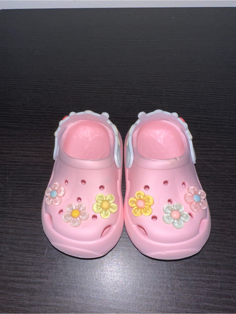 Kids Pink Flower Clogs - Cute Slip-On Sandals